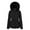 Black, variant on Women’s Winter Quilted Puffer Coat Fleece Lined Warm Winter Jacket with Removable Faux Fur Hood
