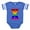 Royal Blue, variant on CafePress - Rainbow Letter X - Cute Infant Baby Football Bodysuit