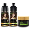 thumbnail image 1 of Herbishh Champú tinte capilar + 1pc Mascarilla capilar de argán - Tinte para el Cabello Combo Pack-2pcs (Café Claro), 1 of 5