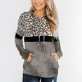 thumbnail image 1 of Sudadera con Capucha para Mujer con Bolsillo Estampado de Leopardo Tie Dye Sudadera con Estampado de Leopardo Material de poliéster con Bolsillo para Oficina ANGGREK Otros, 1 of 6