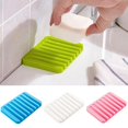 thumbnail image 4 of Huanledash Flexible Bathroom Silicone Soap Dish Storage Holder Soapbox Plate Tray Drain, 4 of 8