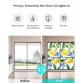 thumbnail image 4 of Window Privacy Film Lemon Flower Stained Glass Window Film Decorative Sun Block Window Cover Fruit Blue Floral Spring Blooms Botanicals Window Clings Static Adhesive Sticker for Bathroom 35.4"x78.7", 4 of 7