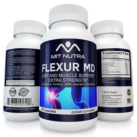 Joint Supplement For Women And Men, Best Relief, Advanced Support, Recovery In Capsule Form FLEXUR MD by MIT (Best Form Of Vitamin A)