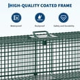 thumbnail image 5 of Large Live Animal Trap for Raccoon, Stray Dog, Fox, Groundhog, Heavy Duty Q235 Carbon Steel Humane Cage, Foldable Catch and Release Trap, 5 of 8