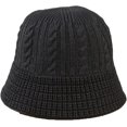 thumbnail image 3 of CoCopeaunts Women Bucket Hat Winter Thickness Fashion Knit Cloche Hat Solid Color Warm Crochet Cap for Outdoor Sport Walking, 3 of 8