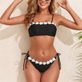 thumbnail image 3 of Traje de baño de 2 piezas para mujer, trajes de baño para mujer, bikini de dos piezas con espalda descubierta y vendaje, conjunto de ropa de playa para mujer, 3 of 7