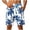 Blue, variant on Casual Pocket Elastic Waist Drawstring Swimming Trunks for Men, Beach Bermuda Shorts Bronze, 3XL