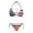 American Flag Print, variant on Sunflower Print Ladies Bikini Swimsuit Set Lightweight Two Piece Swimwear Triangle Halter Top with Side Tie Bathing Suit for Women