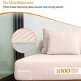 thumbnail image 3 of HNB Store 1000 TC Egyptian Cotton King Bed Sheet Set Include's - 15" inch Deep Fitted Sheet | 1 Flat Sheet | 2 Pillowcases | Peach, 3 of 7