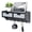 Black & Gray, variant on Rebee Vision Key Holder Wall Mount with 2 Drawer Organizer - Decorative Mail Organizer with 6 Key Hooks & Shelf (Brown, 14inch)
