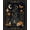 Blue, Pattern 2, variant on Design&I 8'x10' Washable Area Rug Extra Large Skid-Resistant Low Profile Midnight Black Enchanted Autumn Nightscape Gothic Manor Amidst Festive Pumpkin for Living Room, Family