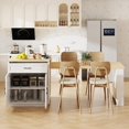 thumbnail image 3 of Innovative Kitchen Island - 2 Drawers, 1 Cabinet, Extends to 51.2" for 2-6 People, 3 of 26