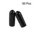 thumbnail image 2 of Screw Thread Protectors, 4mm ID Rubber Round End Cap Cover Black Flexible Tube Caps Tubing Tip 50pcs, 2 of 4