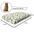 thumbnail image 2 of Vegetable Pet Bed, Cartoon Food with Dashed Lines Colorful Healthy Zucchini Peppers Illustration, Resistant Pad for Dogs and Cats Cushion with Removable Cover, 24" x 39", Multicolor, by Ambesonne, 2 of 4