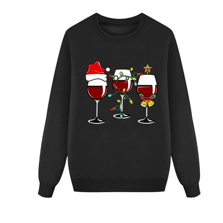 

Family Matching Outfits Christmas Sweatshirts For Long Sleeve Cute Pullover For Matching For Festival Party Friends Party Casual Family Matching Pajamas Black 2Y