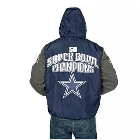 Dallas Cowboys Mens Jackets - Dallas Cowboys Top Brass Men's Premium Varsity Jacket