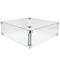 thumbnail image 4 of Kinger Home Fire Pit Tempered Glass Wing Guard, Multiple Sizes Clear/Silver, 4 of 5