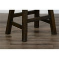 thumbnail image 3 of Home Square 24" Saddle Seat Mahogany Wood Stool in Tobacco Leaf - Set of 3, 3 of 7
