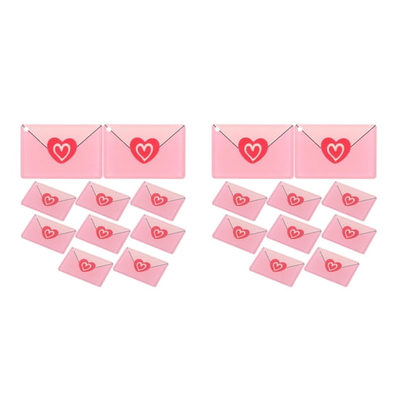 WORGEOUS 20 pcs  Valentines Day Heart Envelope Charms Earrings Charms Pendants Dangle Earrings Charms For Diy Jewelry Making Decorations