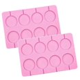 thumbnail image 1 of 2pcs Silicone Lollipop Molds, 8-capacity Large Sucker Molds, Great For Lollipop, Chocolate, 1 of 4