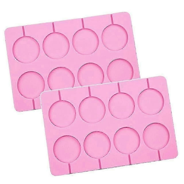 2pcs Silicone Lollipop Molds, 8-capacity Large Sucker Molds, Great For Lollipop, Chocolate