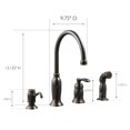 thumbnail image 2 of Design House 525790 Madison Single-Handle Kitchen Faucet with Side Sprayer with Soap Dispenser, Oil Rubbed Bronze, 2 of 5