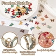 thumbnail image 3 of Uxcell 10Pcs Encanto de Mariposa de Rhinestone Cubic Zirconia Cristal Marrón, 3 of 7