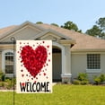 thumbnail image 2 of Amhnf Welcome Hearts Garden Flag For Home Outdoor Garden Yard Decor 12x18 inch, 2 of 5