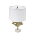 thumbnail image 2 of A&B Home Table Lamp with Leaf Design - 13"Dia. x 22"H - Gold/White, 2 of 6