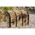 thumbnail image 2 of Vintiquewise QI003319L Wooden Decorative Lion Rings Pirate Trunk with Lockable Latch & Lock, Large, 2 of 4