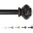 thumbnail image 7 of H.VERSAILTEX Contemporary Adjustable Curtain Rod, 0.75 and 0.75 in, Black with Antique Bronze Ball Finial, 48 - 84 in, 7 of 7