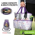 thumbnail image 2 of Garden Tool Bag,Pioneer Flower Floral Print Pattern Garden Tool Organizer,Garden Gifts,Waterproof Multi-Pocket Garden Tool Storage 11.8x5.5x11.4 Inch(Tools NOT Included), 2 of 6