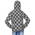 thumbnail image 4 of Xecao Checkerboard With Snowflake 1 Print Fishing Shirts for teenager Long Sleeve UV Sun Protection Hoodie with Zipper Outdoor Hiking Shirts-X-Large, 4 of 7