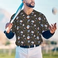 thumbnail image 4 of Fotbe Cosmic Baseball Jersey Shirt for Men and Women, Casual Short Sleeves Button Down T-Shirt-Medium, 4 of 9