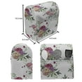 thumbnail image 4 of Floral Stand Mixer Cover, Botanical Blossoms of the Season Romantic Flowers Roses Natural, Kitchen Appliance Organizer Bag Cover with Pockets, 5 Quarts, Off White and Reseda Green, by Ambesonne, 4 of 4