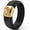 Black & Gold, variant on Silicone Wedding Rings for Women by Rinfit - Metal Infinity - Black with Silver Icon - Designed Silicon Rubber Wedding Bands. Comfortable & Durable Wedding Band Replacement - Size 7