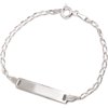 925 Sterling Silver Open Link Chain Kid ID Bracelet