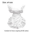 thumbnail image 4 of White Apron Lolita Maid'S Apron Vintage Ruffle Apron Solid Color Work Pinafore Waist Pinafore Halter Apron For Cooking, Coffee Making And Gardening, 4 of 4