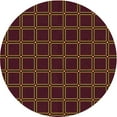 thumbnail image 1 of Ahgly Company Tapis d'Intérieur Ronds Transitionnels Lavables à la Machine, Brun Selle, 4 Pieds Rond, 1 of 7
