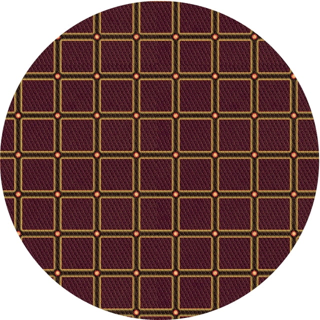 Ahgly Company Tapis d'Intérieur Ronds Transitionnels Lavables à la Machine, Brun Selle, 4 Pieds Rond