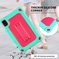 thumbnail image 5 of SOATUTO Case for Moxee 8" Tablet 2 Case For Moxee 8 inch 2022 Model (MT-T8B22) Tablet Shockproof Rugged Hybrid Kids Friendly Cover Built-in Kickstand Shoulder Strap Protective Case - Green+Pink, 5 of 8