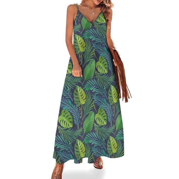 Vestido sin mangas de selva tropical vestidos africanos para mujer vestidos para mujer 2024