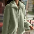 thumbnail image 3 of HTNBO Women's Faux Fur Coats Fuzzy Fleece Zip up Jackets Winter Warm Fluffy Long Sleeve Comfy Outerwear Shaggy Jackets, 3 of 8
