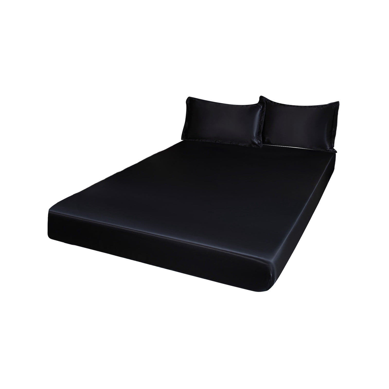 YiJuHui Queen Size Sheets Set 4 Piece Satin Deep Pocket Cooling Bed Sheets for Hot Sleepers, Brushed Microfiber Soft Wrinkle-Free Bedding Set, Luxury Hotel Style Sheets for Master Bedroom