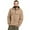 Camel, variant on Adult Male Hooded Fleece Quarter Zip Pullover, Color: Camel, Size: M