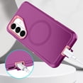 thumbnail image 5 of I-HONVA For Samsung Galaxy S26 Case,Magnetic 3-Layer Military Grade Drop Protection Anti-Slip Rugged Shockproof Dustproof Protection Phone Case,Purple Pink, 5 of 7