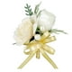 thumbnail image 2 of Flor Boda Novia Ramillete Novio Boutonniere Ojal Ojal champán, 2 of 7