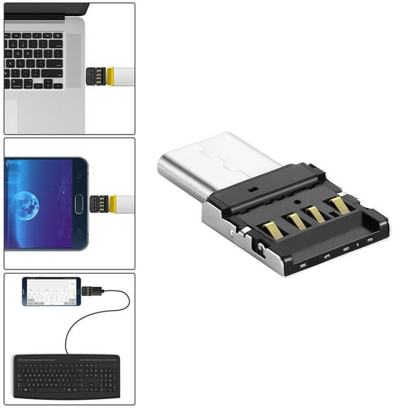 Baohd Adaptateurs Type-C vers USB Convertisseur OTG Connecteur Électronique Compatible Accessoires de Cellulaire pour Transmission de Données