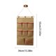 thumbnail image 3 of Linen Wall Hanging Storage Organizer 8 Pockets Multifunctional Hanging Wall Organizer Bag With Wooden Rod Space Saving Jute Wall Mount Storage Pouch, 3 of 6