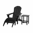 thumbnail image 6 of WestinTrends Malibu 3-Piece set classic Adirondack chair with ottoman and a small coffee table (1 seater), Black, 6 of 12